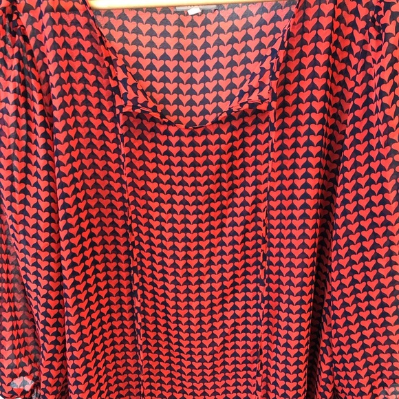 Sheer tie front blouse - Picture 3 of 5